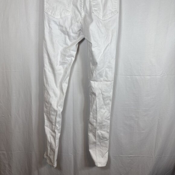 Aphrodite Jeans Womens Size 11 Skinny Jeans Rippped White Denim Jean Distressed - Picture 7 of 9
